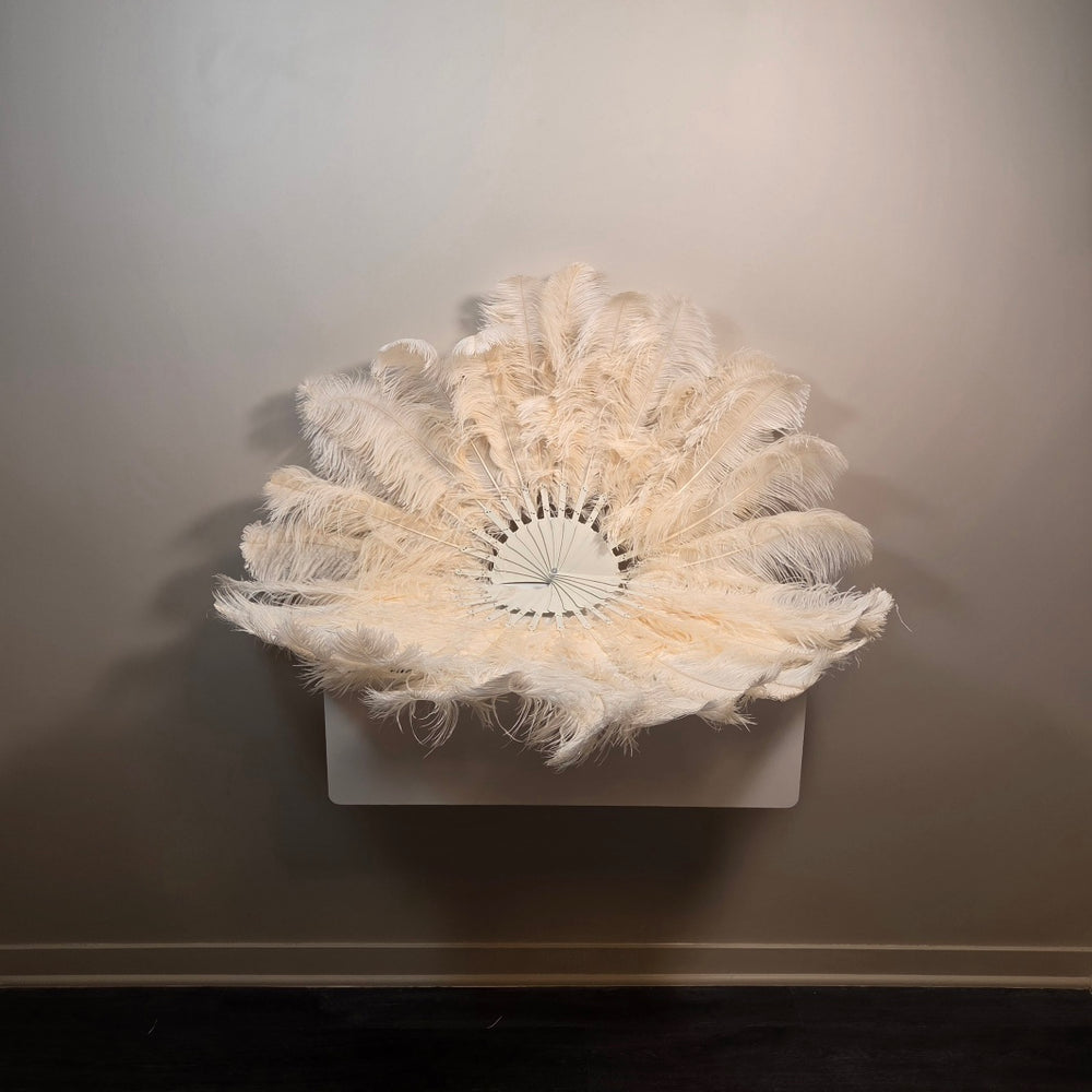 Biscuit (single color) Ostrich Plume Fans
