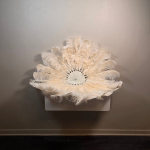 Biscuit (single color) Ostrich Plume Fans