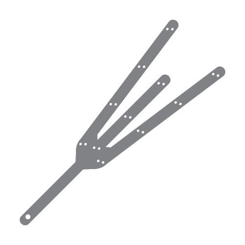 12″ 3-prong Staves - 14 count
