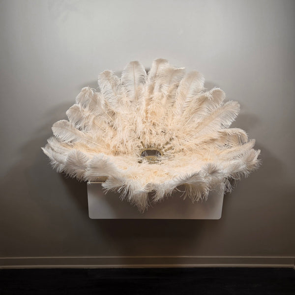 Biscuit (single color) Ostrich Plume Fans