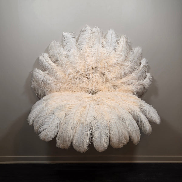 Biscuit (single color) Ostrich Plume Fans