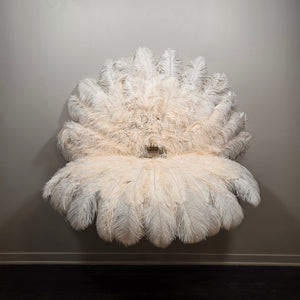 Biscuit (single color) Ostrich Plume Fans