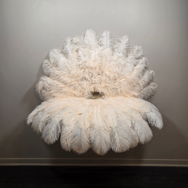Biscuit (single color) Ostrich Plume Fans