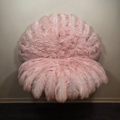 Rose Kiss (single color) Ostrich Plume Fans