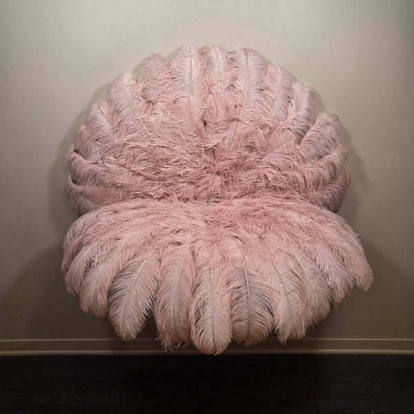 Rose Kiss (single color) Ostrich Plume Fans